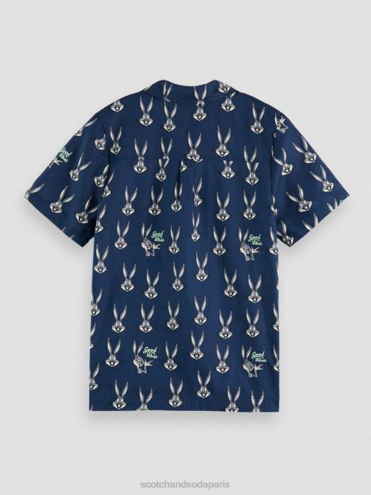 Scotch & Soda enfants chemise de camp imprimée looney tunes bugs lapin aop vêtements 4HB4799