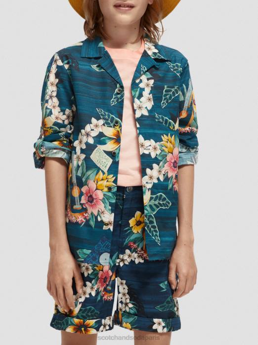 Scotch & Soda enfants chemise à manches longues à imprimé biologique combo d vêtements 4HB4798