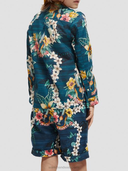 Scotch & Soda enfants chemise à manches longues à imprimé biologique combo d vêtements 4HB4798