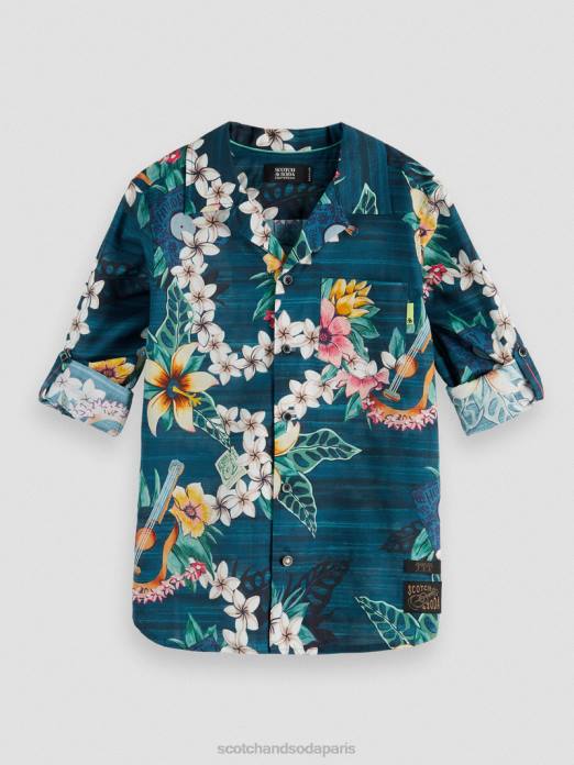 Scotch & Soda enfants chemise à manches longues à imprimé biologique combo d vêtements 4HB4798