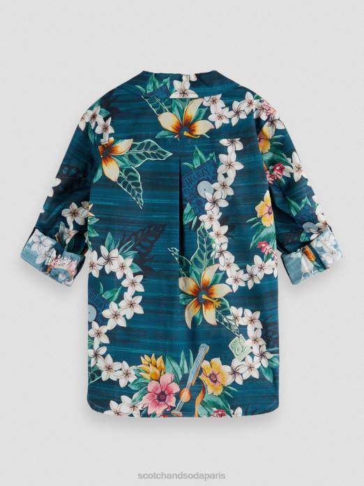 Scotch & Soda enfants chemise à manches longues à imprimé biologique combo d vêtements 4HB4798