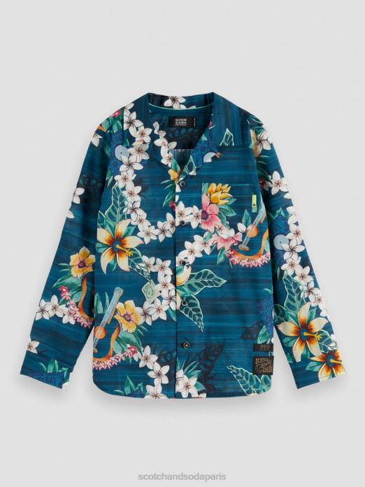 Scotch & Soda enfants chemise à manches longues à imprimé biologique combo d vêtements 4HB4798