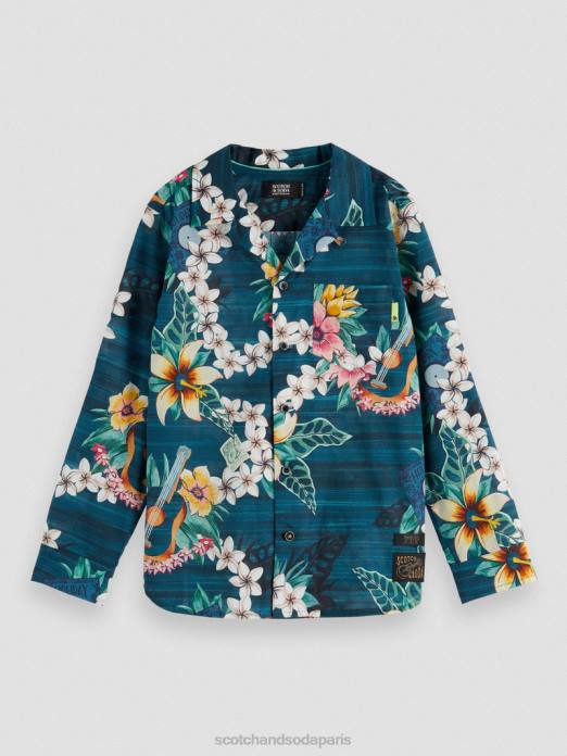 Scotch & Soda enfants chemise à manches longues à imprimé biologique combo d vêtements 4HB4798