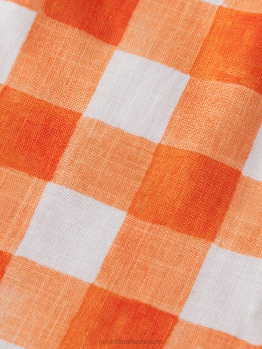 Scotch & Soda enfants haut en lin mélangé à carreaux chèque bistro papaye vêtements 4HB4746