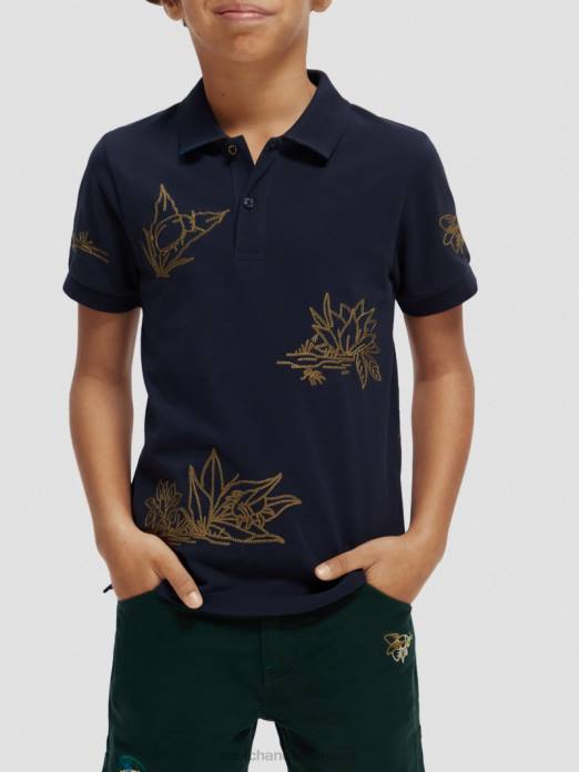 Scotch & Soda enfants polo brodé nuit vêtements 4HB4779