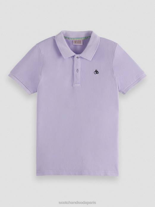 Scotch & Soda enfants polo piqué teint en pièce lilas vêtements 4HB4784