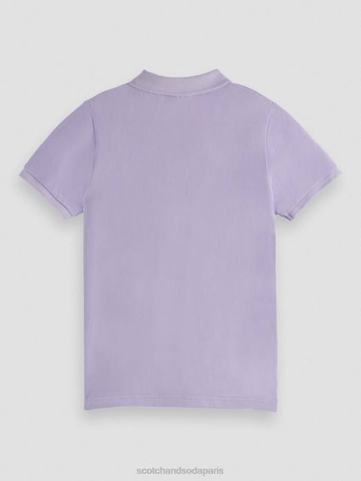 Scotch & Soda enfants polo piqué teint en pièce lilas vêtements 4HB4784
