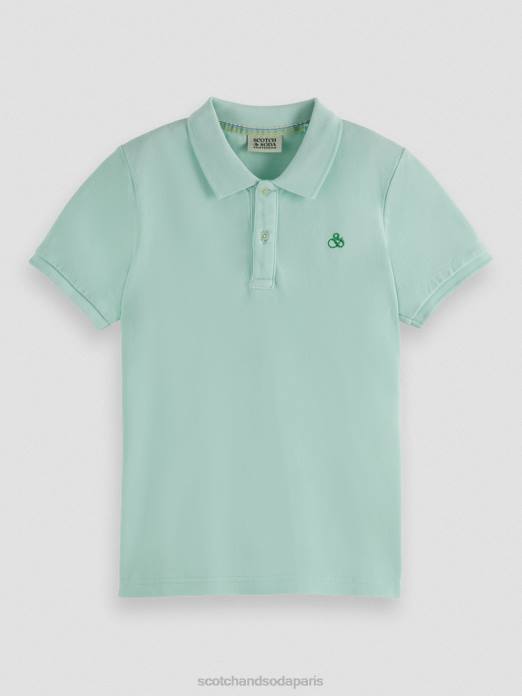 Scotch & Soda enfants polo piqué teint en pièce menthe vêtements 4HB4782