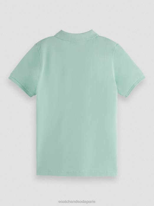 Scotch & Soda enfants polo piqué teint en pièce menthe vêtements 4HB4782