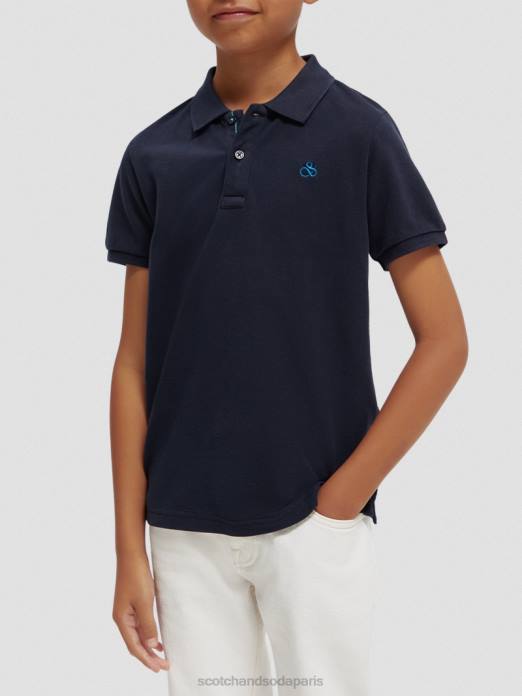 Scotch & Soda enfants polo piqué teint en pièce nuit vêtements 4HB4778