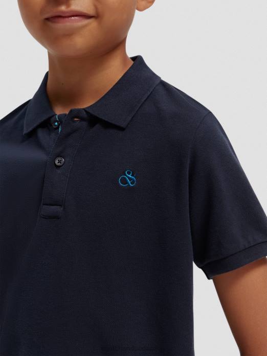 Scotch & Soda enfants polo piqué teint en pièce nuit vêtements 4HB4778