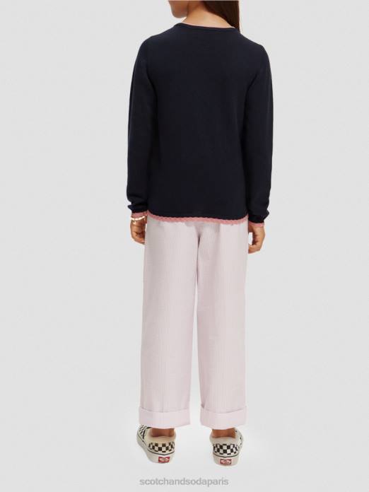 Scotch & Soda enfants cardigan en maille à bords contrastants nuit vêtements 4HB4735