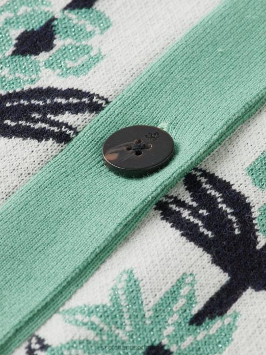 Scotch & Soda enfants cardigan fleuri en maille intarsia incrustation de fleurs vêtements 4HB4736