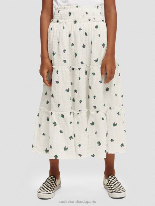 Scotch & Soda enfants jupe mi-longue imprimée à volants mini raisin vêtements 4HB4730