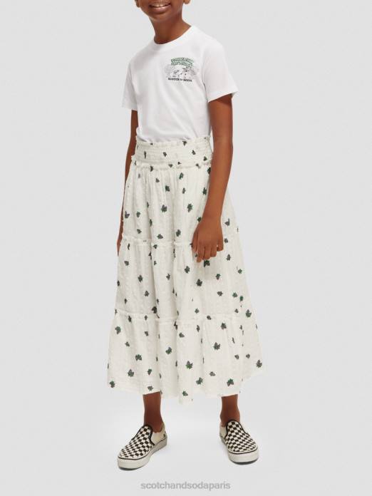 Scotch & Soda enfants jupe mi-longue imprimée à volants mini raisin vêtements 4HB4730