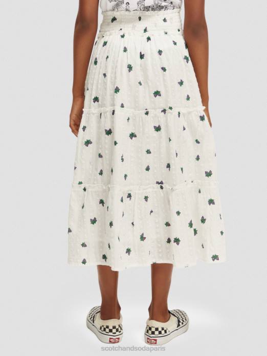 Scotch & Soda enfants jupe mi-longue imprimée à volants mini raisin vêtements 4HB4730