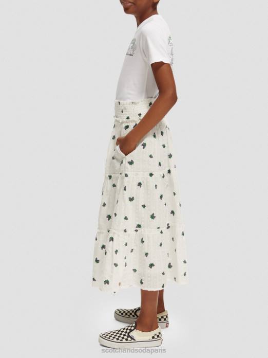 Scotch & Soda enfants jupe mi-longue imprimée à volants mini raisin vêtements 4HB4730