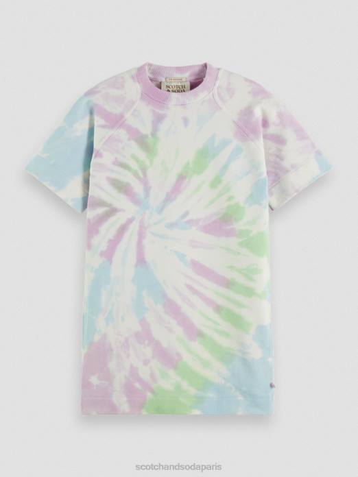 Scotch & Soda enfants mini-robe sweat en coton biologique tie-dye teinture de cravate vêtements 4HB4729