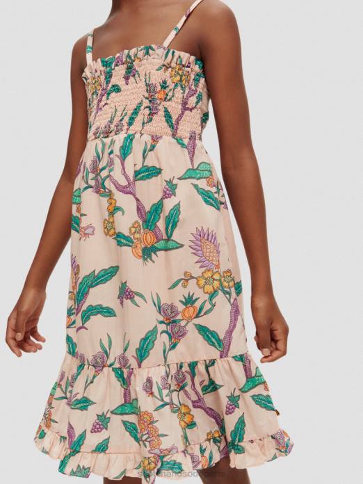 Scotch & Soda enfants robe midi imprimée à smocks jardin de fleurs vêtements 4HB4731