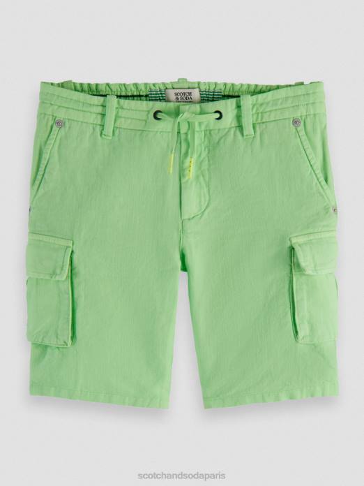 Scotch & Soda enfants short cargo en lin mélangé teint en pièce agrumes vêtements 4HB4806