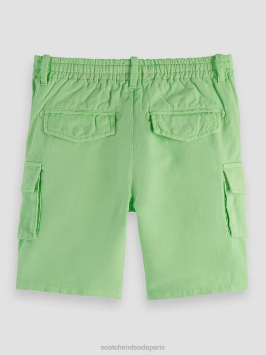 Scotch & Soda enfants short cargo en lin mélangé teint en pièce agrumes vêtements 4HB4806