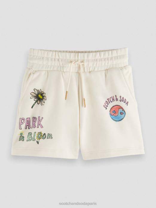 Scotch & Soda enfants short de survêtement à motif artistique glace à la vanille vêtements 4HB4769