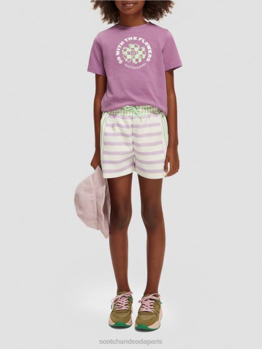 Scotch & Soda enfants short de survêtement à rayures mélangées rayé vêtements 4HB4765