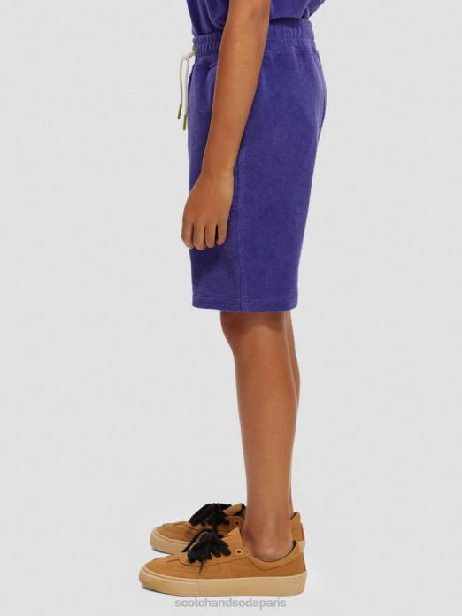 Scotch & Soda enfants short en molleton tricoté violet vêtements 4HB4809