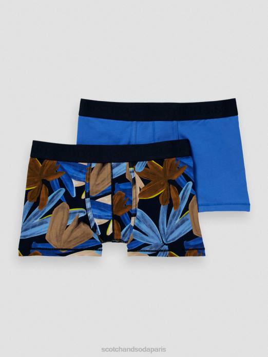 Scotch & Soda enfants Lot de 2 boxers en coton bio camouflage de fleurs vêtements 4HB4802