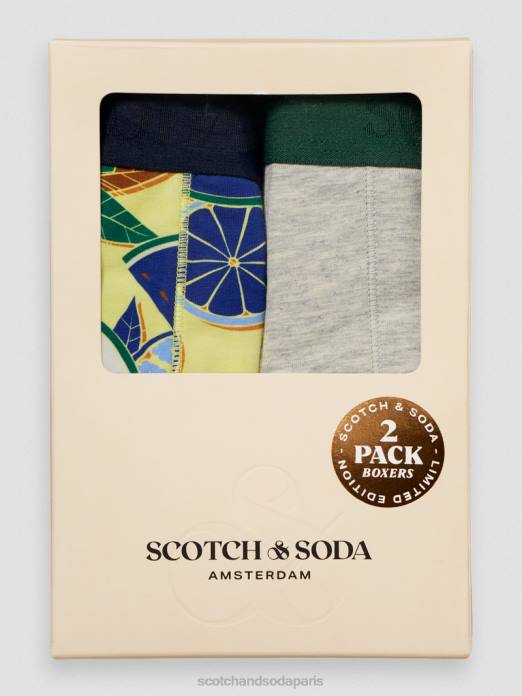 Scotch & Soda enfants Lot de 2 boxers en coton bio fruits partout vêtements 4HB4801