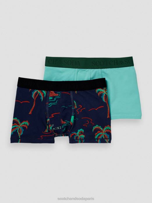 Scotch & Soda enfants Lot de 2 boxers en coton bio palmiers de surf vêtements 4HB4803