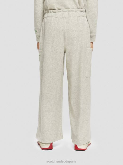 Scotch & Soda enfants pantalon de jogging cargo large à taille haute gris mélangé vêtements 4HB4756