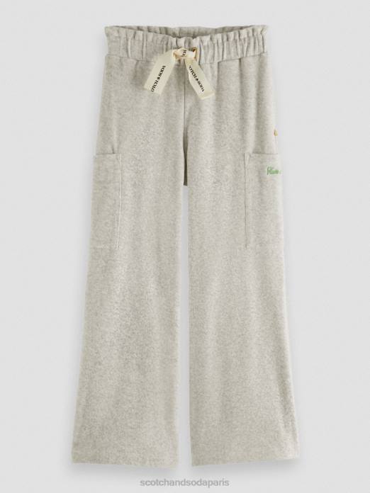 Scotch & Soda enfants pantalon de jogging cargo large à taille haute gris mélangé vêtements 4HB4756