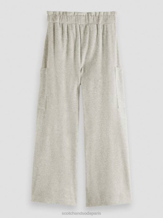 Scotch & Soda enfants pantalon de jogging cargo large à taille haute gris mélangé vêtements 4HB4756