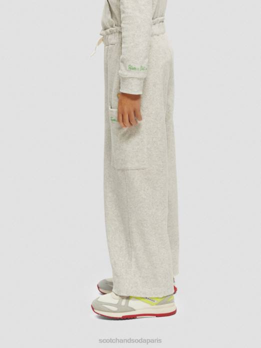 Scotch & Soda enfants pantalon de jogging cargo large à taille haute gris mélangé vêtements 4HB4756
