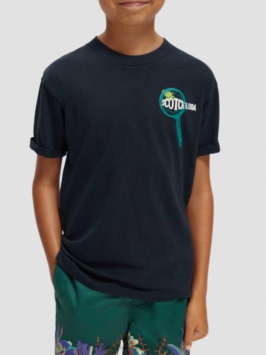 Scotch & Soda enfants t-shirt coupe skate nuit vêtements 4HB4788