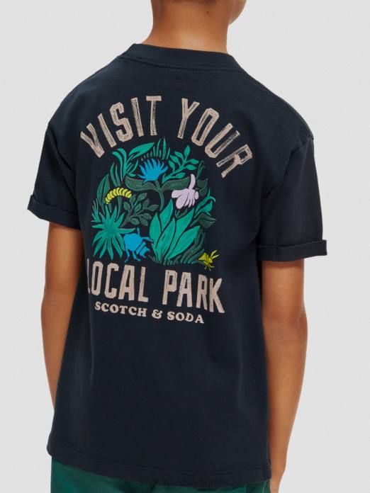 Scotch & Soda enfants t-shirt coupe skate nuit vêtements 4HB4788