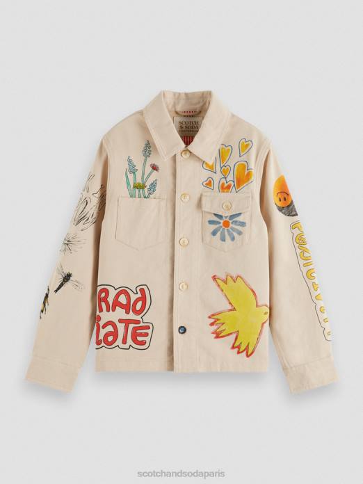Scotch & Soda enfants surchemise artistique sable vêtements 4HB4790