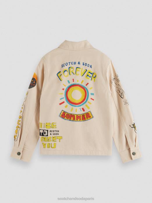 Scotch & Soda enfants surchemise artistique sable vêtements 4HB4790
