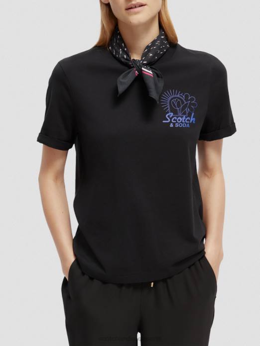 Scotch & Soda femmes écharpe imprimée en coton biologique pluie ikat accessoires 4HB4277