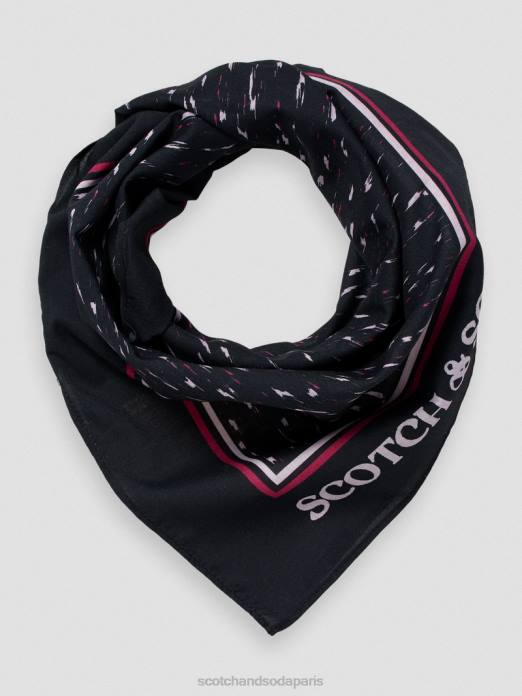 Scotch & Soda femmes écharpe imprimée en coton biologique pluie ikat accessoires 4HB4277
