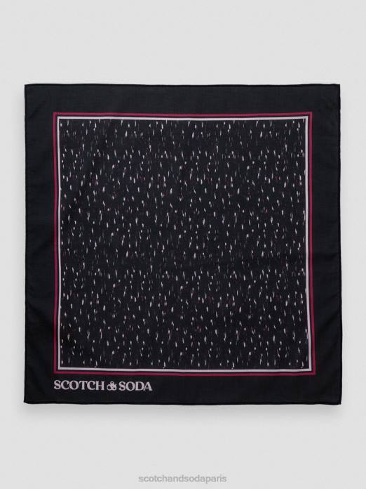 Scotch & Soda femmes écharpe imprimée en coton biologique pluie ikat accessoires 4HB4277