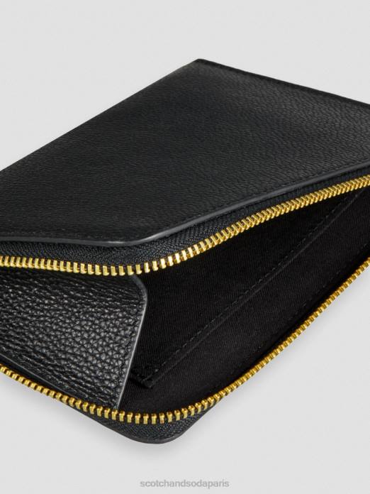 Scotch & Soda femmes portefeuille de voyage en cuir noir accessoires 4HB4274
