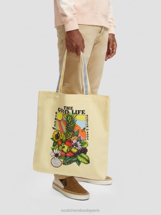 Scotch & Soda femmes sac fourre-tout en toile à motif artistique banane accessoires 4HB4268