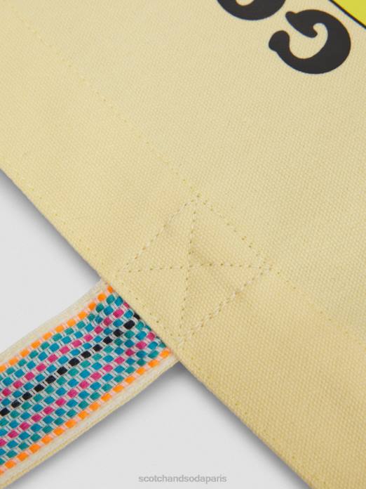 Scotch & Soda femmes sac fourre-tout en toile à motif artistique banane accessoires 4HB4268