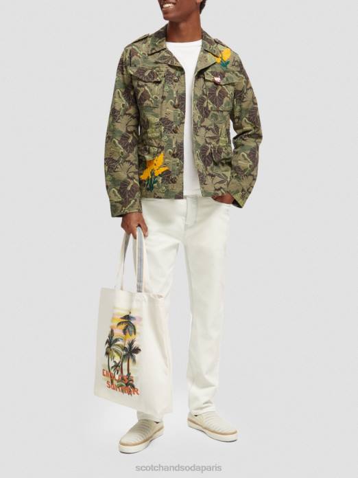 Scotch & Soda femmes sac fourre-tout en toile à motif artistique blanc accessoires 4HB4270