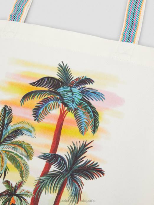 Scotch & Soda femmes sac fourre-tout en toile à motif artistique blanc accessoires 4HB4270