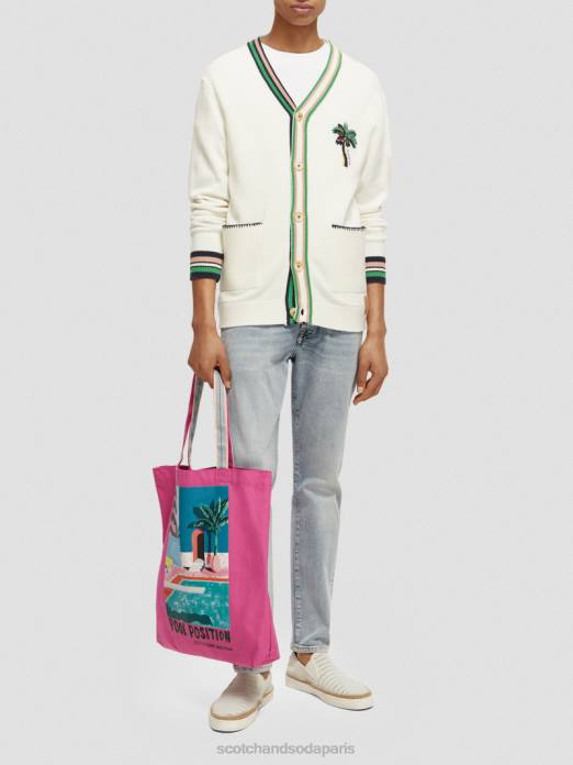 Scotch & Soda femmes sac fourre-tout en toile à motif artistique cerise accessoires 4HB4266