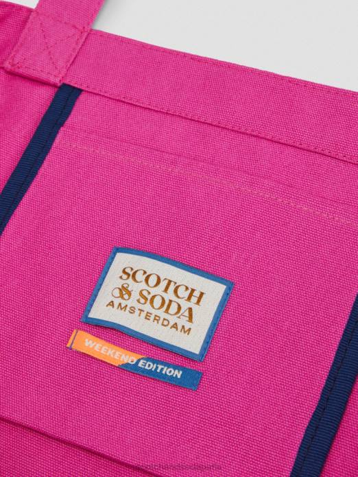 Scotch & Soda femmes sac fourre-tout en toile à motif artistique cerise accessoires 4HB4266