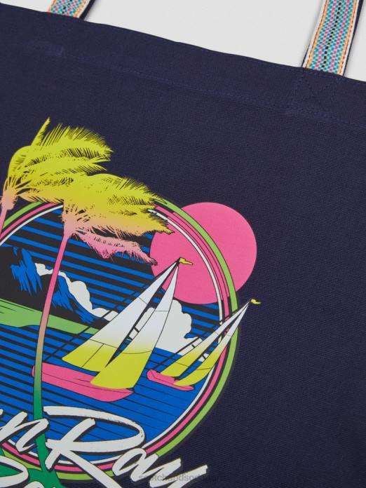 Scotch & Soda femmes sac fourre-tout en toile à motif artistique marine accessoires 4HB4269